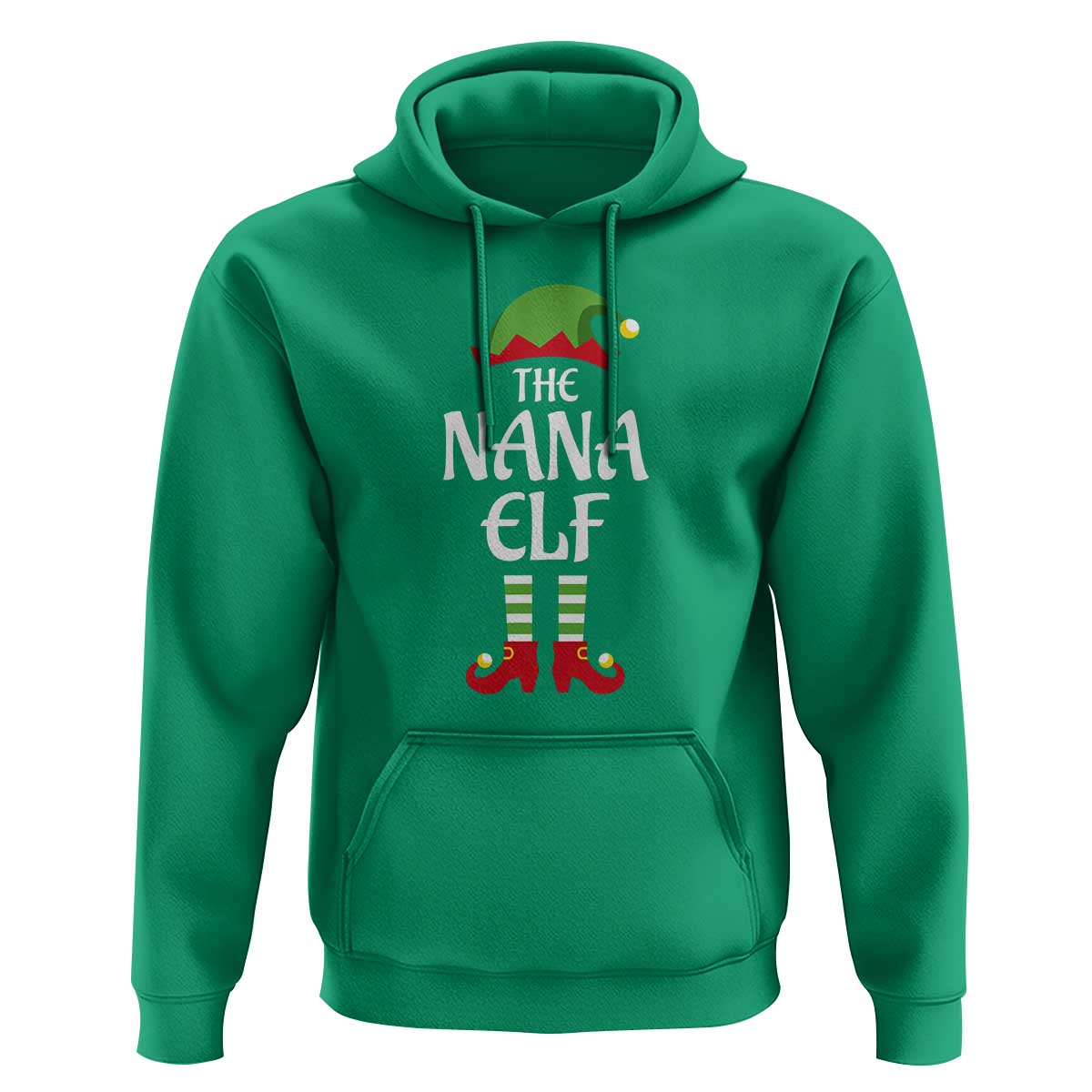 Christmas The Nana Elf Hoodie Funny Grandma Xmas Family Matching