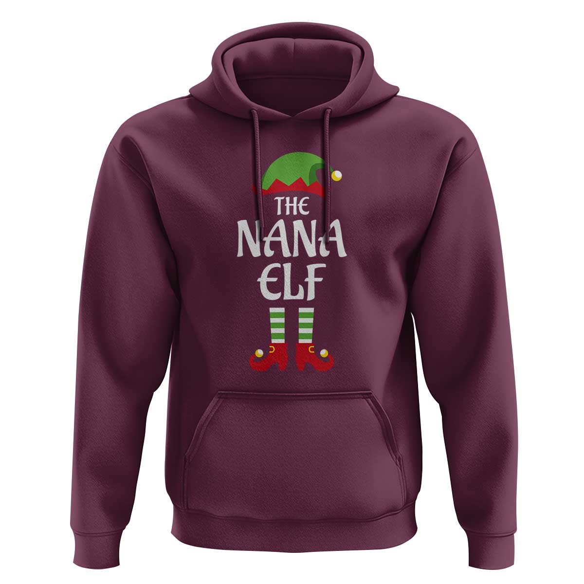 Christmas The Nana Elf Hoodie Funny Grandma Xmas Family Matching