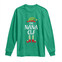 Christmas The Nana Elf Long Sleeve Shirt Funny Grandma Xmas Family Matching