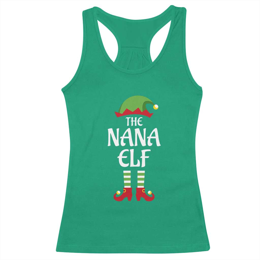 Christmas The Nana Elf Racerback Tank Top Funny Grandma Xmas Family Matching
