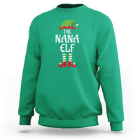 Christmas The Nana Elf Sweatshirt Funny Grandma Xmas Family Matching - Wonder Print Shop