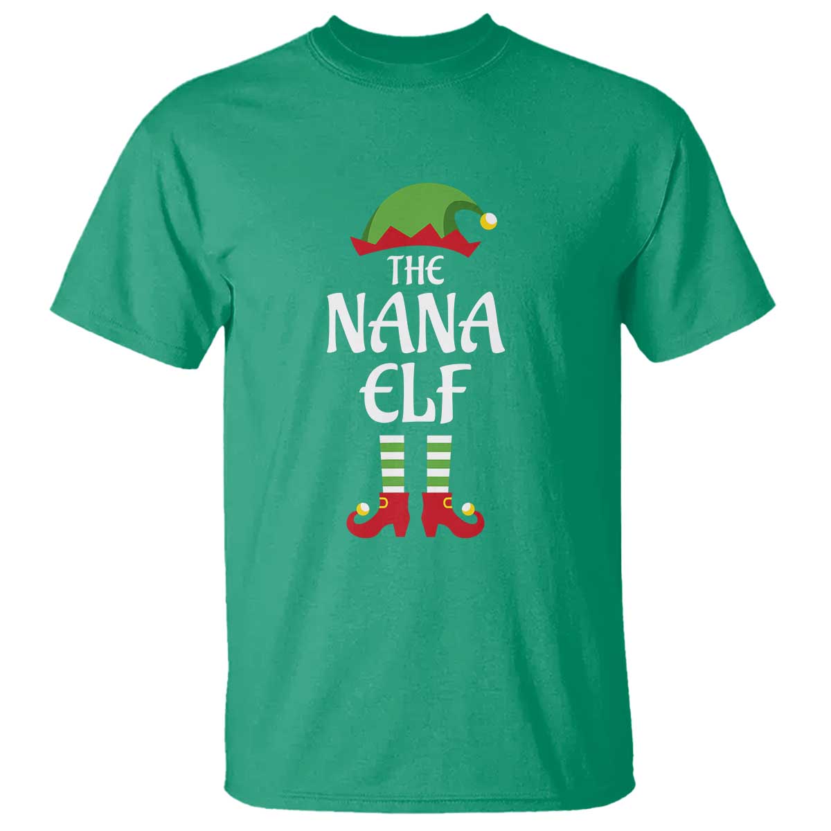 Christmas The Nana Elf T Shirt Funny Grandma Xmas Family Matching - Wonder Print Shop