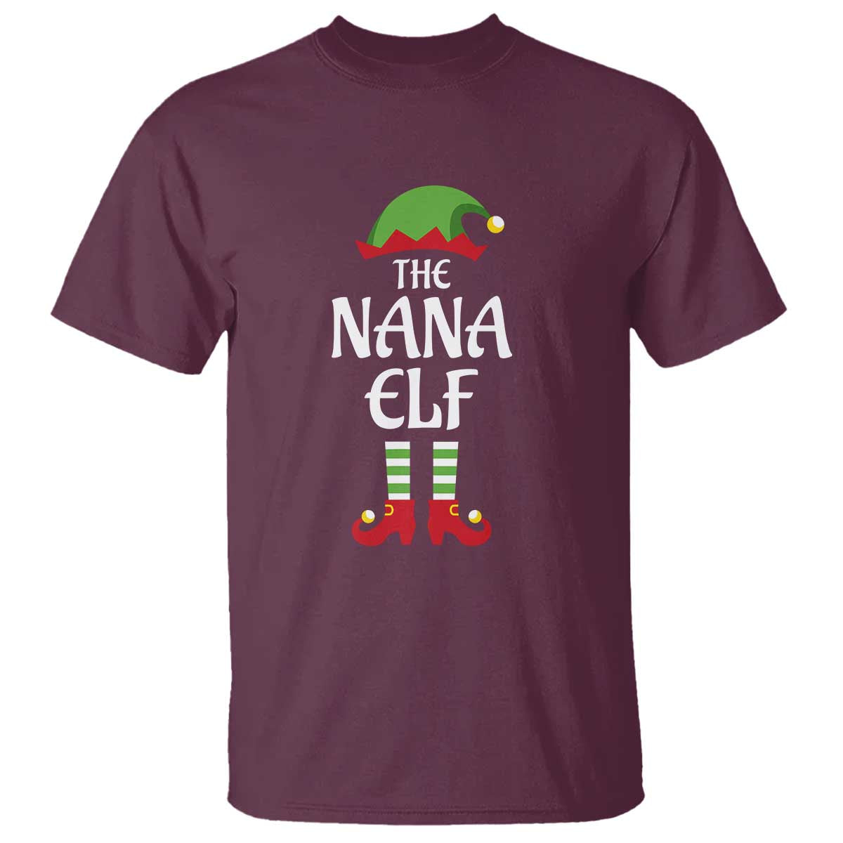 Christmas The Nana Elf T Shirt Funny Grandma Xmas Family Matching - Wonder Print Shop