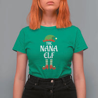 Christmas The Nana Elf T Shirt For Women Funny Grandma Xmas Family Matching - Wonder Print Shop