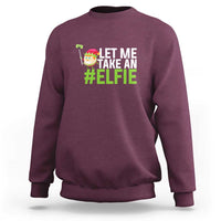 Christmas Elf Sweatshirt Let Me Take An Elfie - Wonder Print Shop