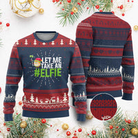 Xmas Elf Ugly Christmas Sweater Let Me Take An Elfie - Wonder Print Shop