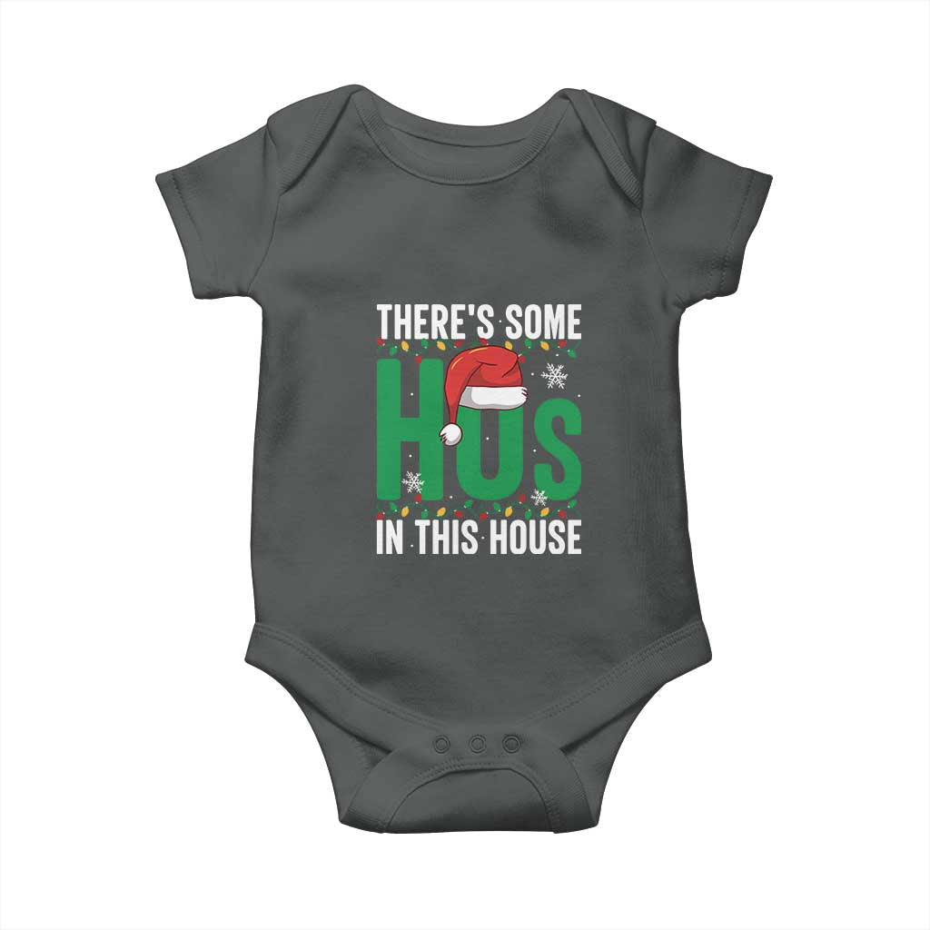 Christmas Santa Ho Ho Ho Baby Onesie There's Some Hos In This House