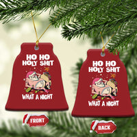 Funny Drunk Santa Christmas Ornament Ho Ho Holy Shirt What A Night - Wonder Print Shop