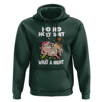 Funny Drunk Santa Hoodie Ho Ho Holy Shirt What A Night