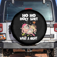 Funny Drunk Santa Spare Tire Cover Ho Ho Holy Shirt What A Night