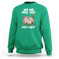 Funny Drunk Santa Sweatshirt Ho Ho Holy Shirt What A Night - Wonder Print Shop