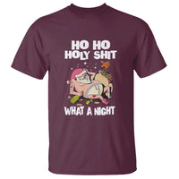 Funny Drunk Santa T Shirt Ho Ho Holy Shirt What A Night - Wonder Print Shop