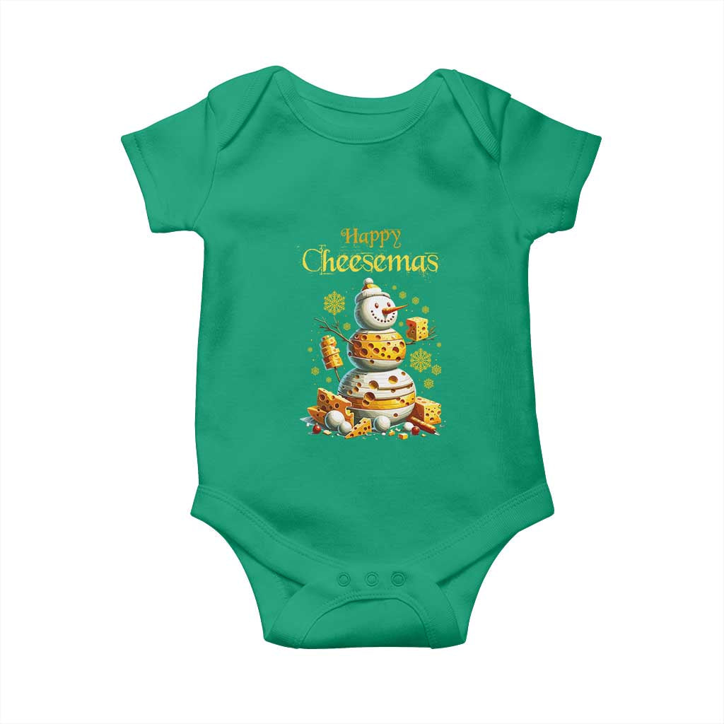 Christmas Cheese Lover Baby Onesie Happy Cheesemas Merry Xmas