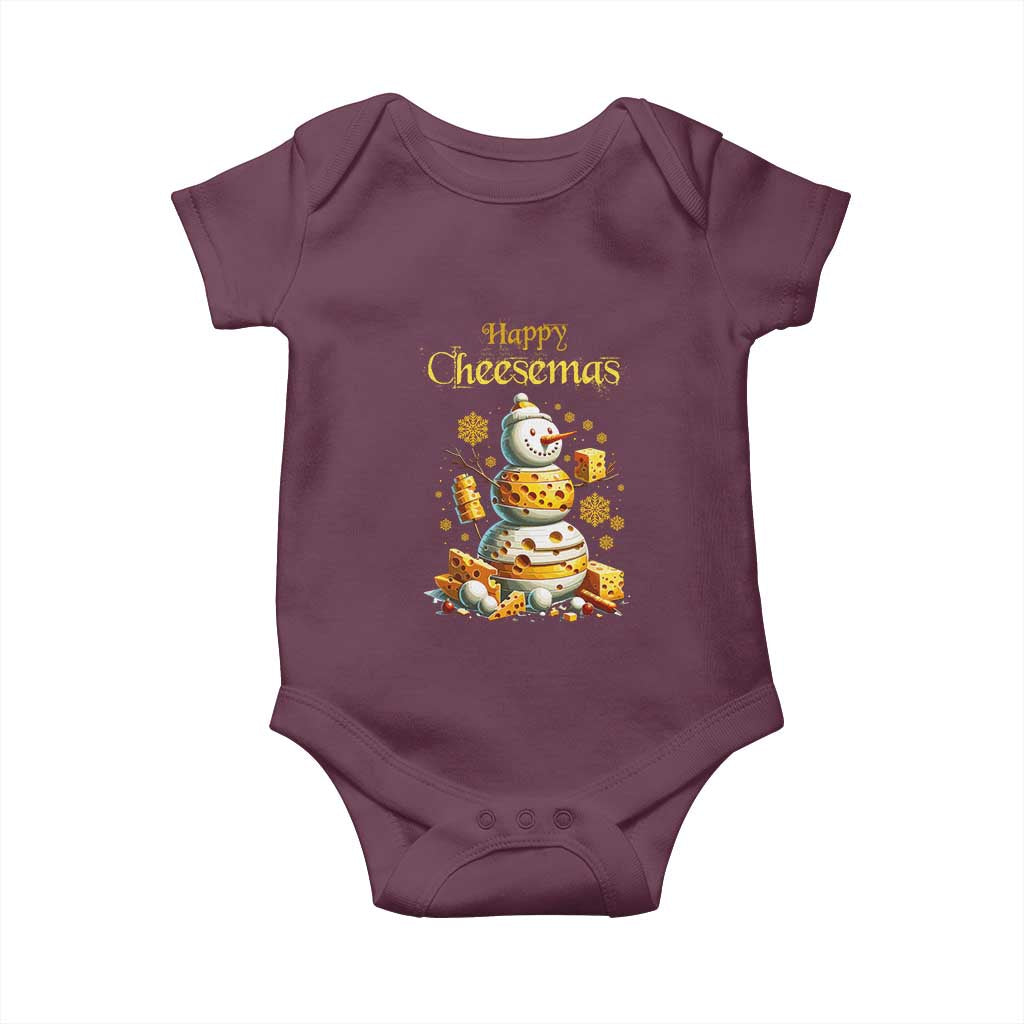 Christmas Cheese Lover Baby Onesie Happy Cheesemas Merry Xmas