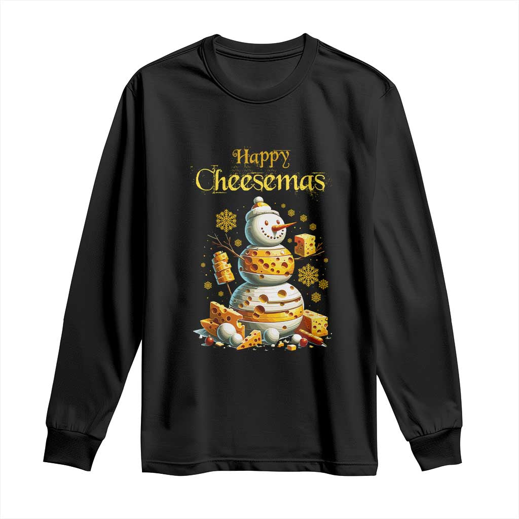 Christmas Cheese Lover Long Sleeve Shirt Happy Cheesemas Merry Xmas
