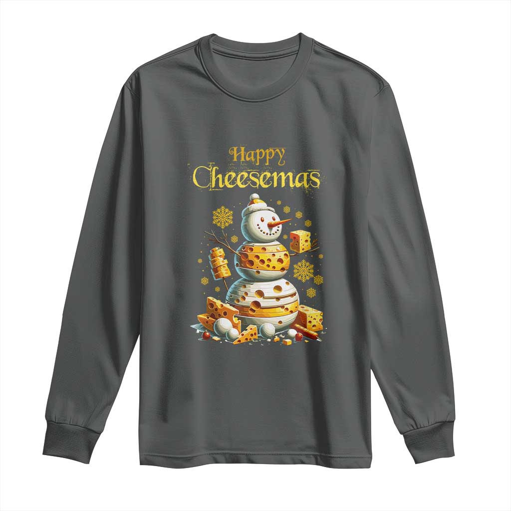 Christmas Cheese Lover Long Sleeve Shirt Happy Cheesemas Merry Xmas