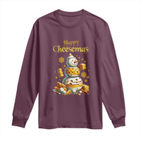 Christmas Cheese Lover Long Sleeve Shirt Happy Cheesemas Merry Xmas
