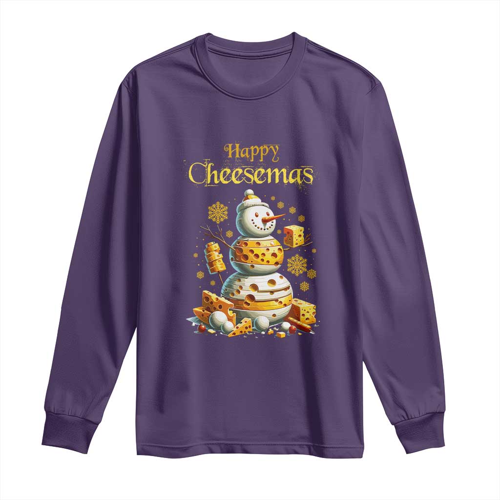 Christmas Cheese Lover Long Sleeve Shirt Happy Cheesemas Merry Xmas