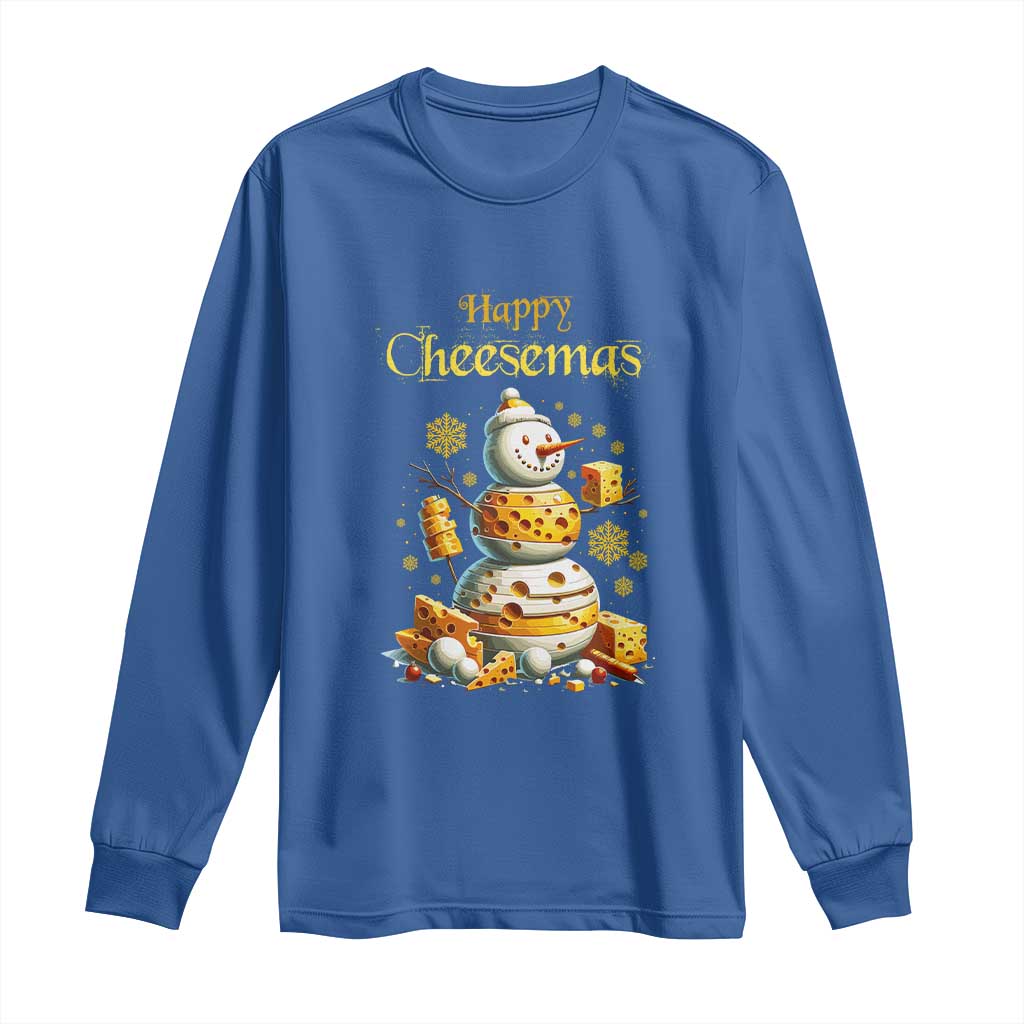 Christmas Cheese Lover Long Sleeve Shirt Happy Cheesemas Merry Xmas