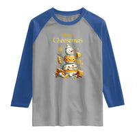 Christmas Cheese Lover Raglan Shirt Happy Cheesemas Merry Xmas