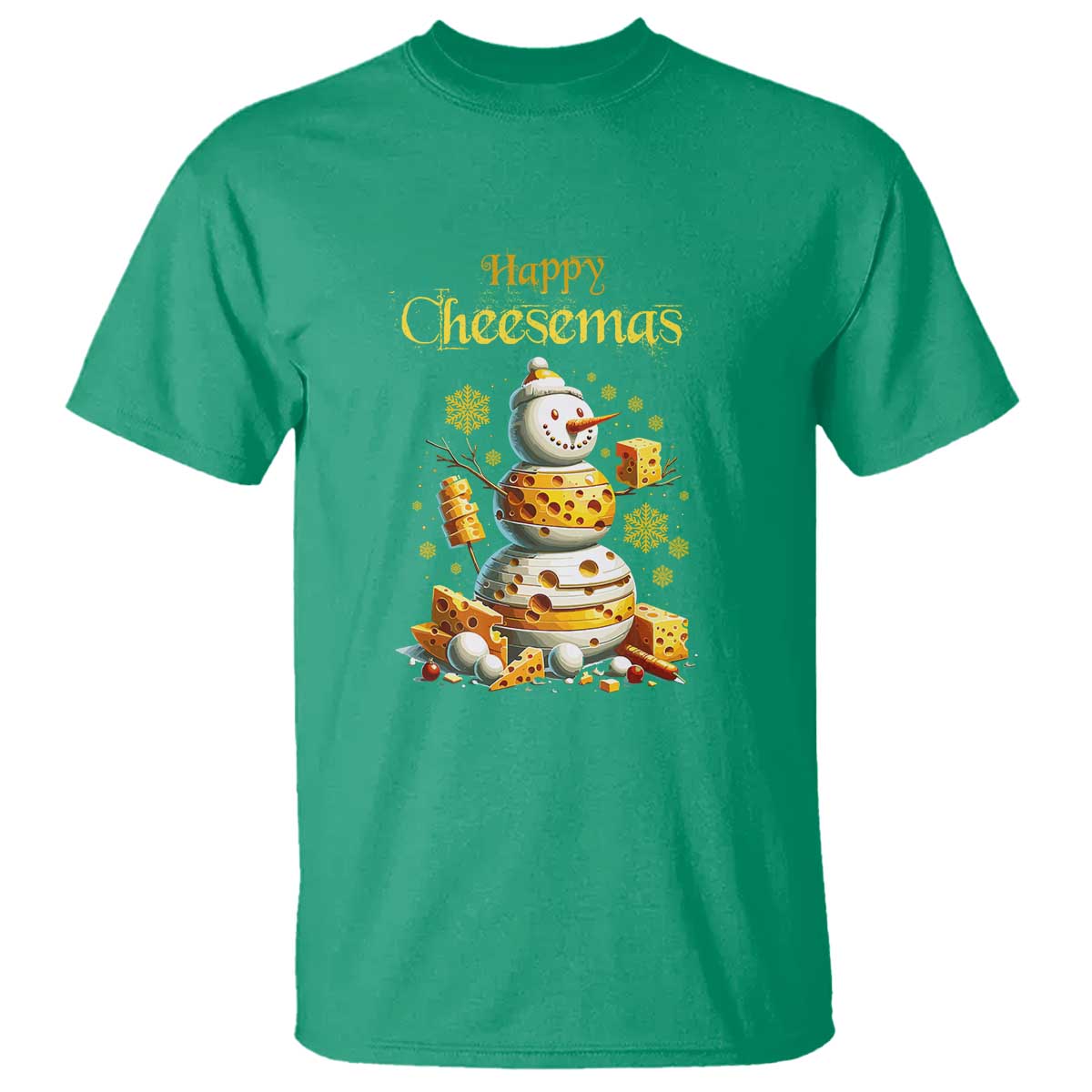 Christmas Cheese Lover T Shirt Happy Cheesemas Merry Xmas - Wonder Print Shop