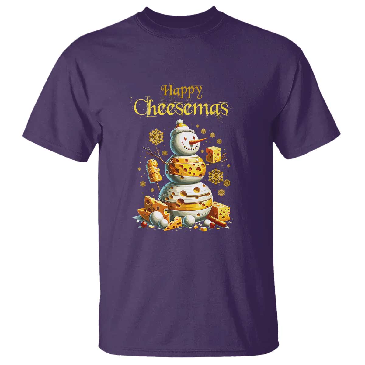 Christmas Cheese Lover T Shirt Happy Cheesemas Merry Xmas - Wonder Print Shop