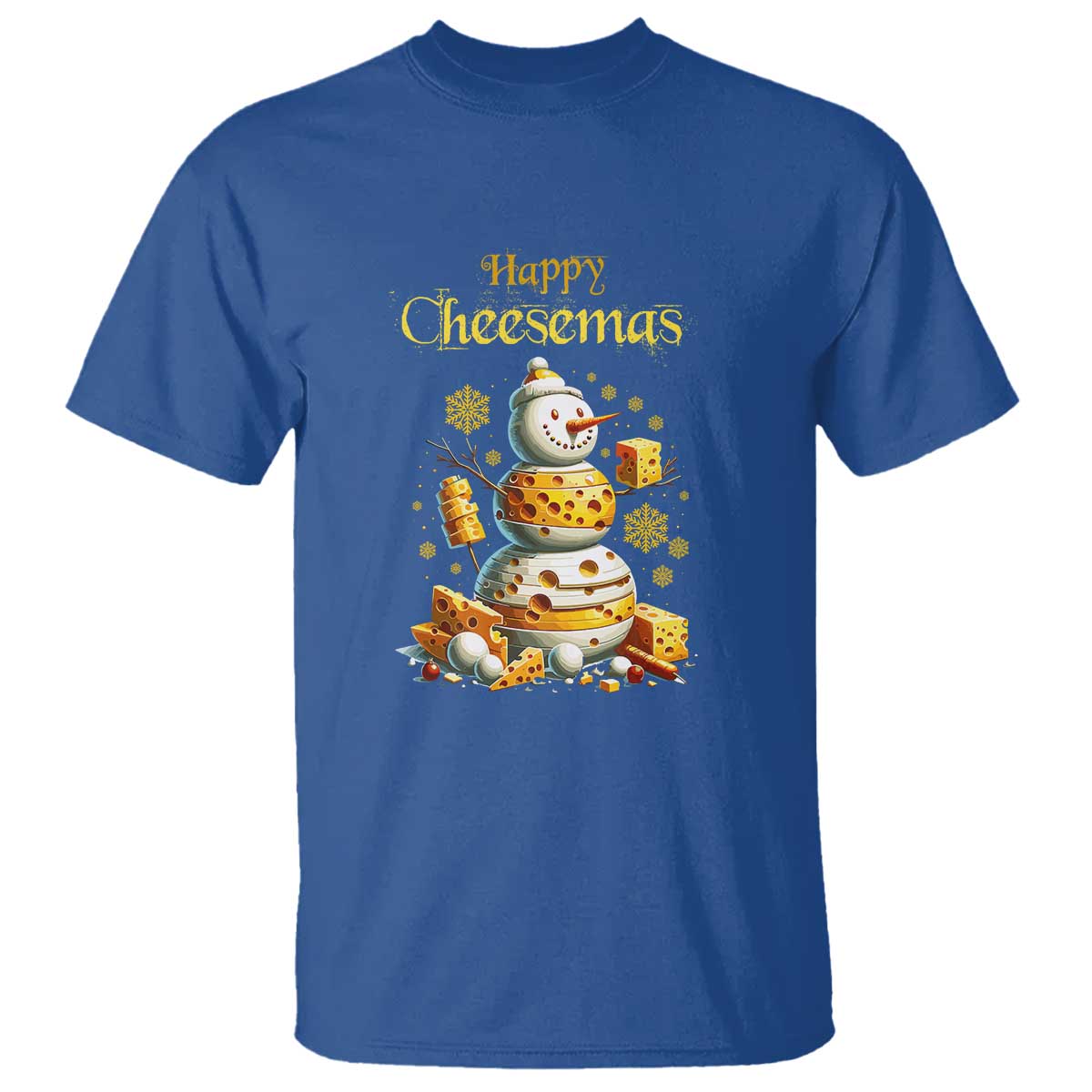 Christmas Cheese Lover T Shirt Happy Cheesemas Merry Xmas - Wonder Print Shop