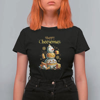 Christmas Cheese Lover T Shirt For Women Happy Cheesemas Merry Xmas - Wonder Print Shop