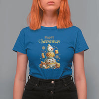 Christmas Cheese Lover T Shirt For Women Happy Cheesemas Merry Xmas - Wonder Print Shop