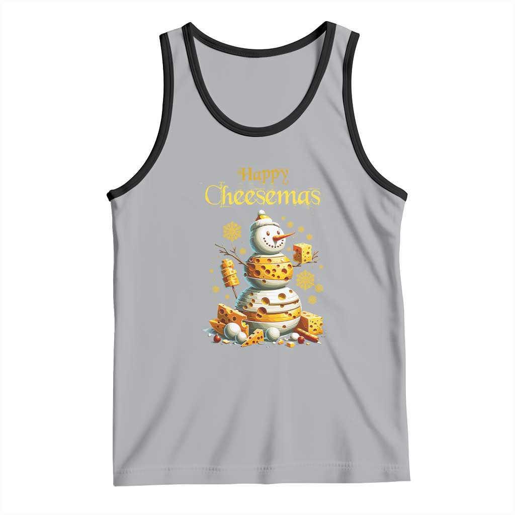 Christmas Cheese Lover Tank Top Happy Cheesemas Merry Xmas