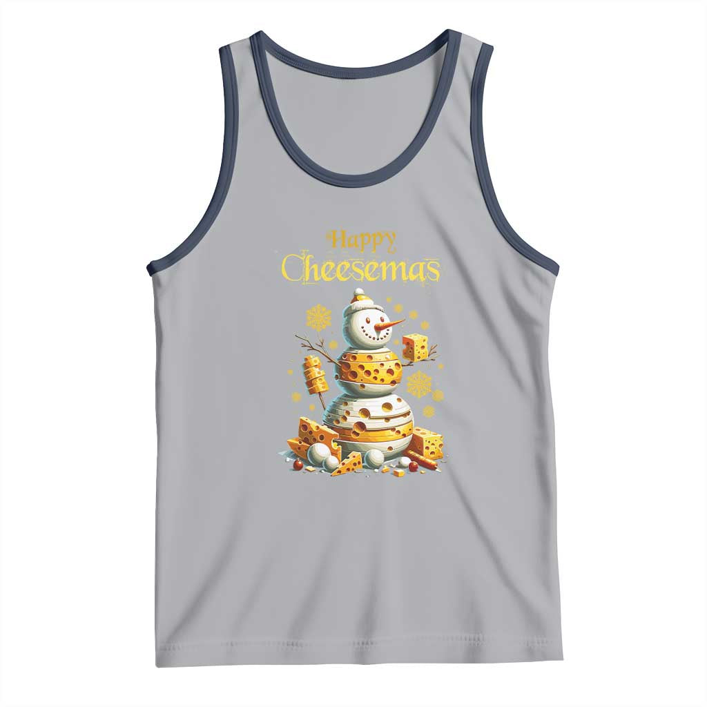 Christmas Cheese Lover Tank Top Happy Cheesemas Merry Xmas