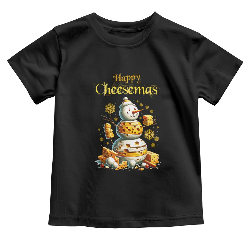 Christmas Cheese Lover Toddler T Shirt Happy Cheesemas Merry Xmas