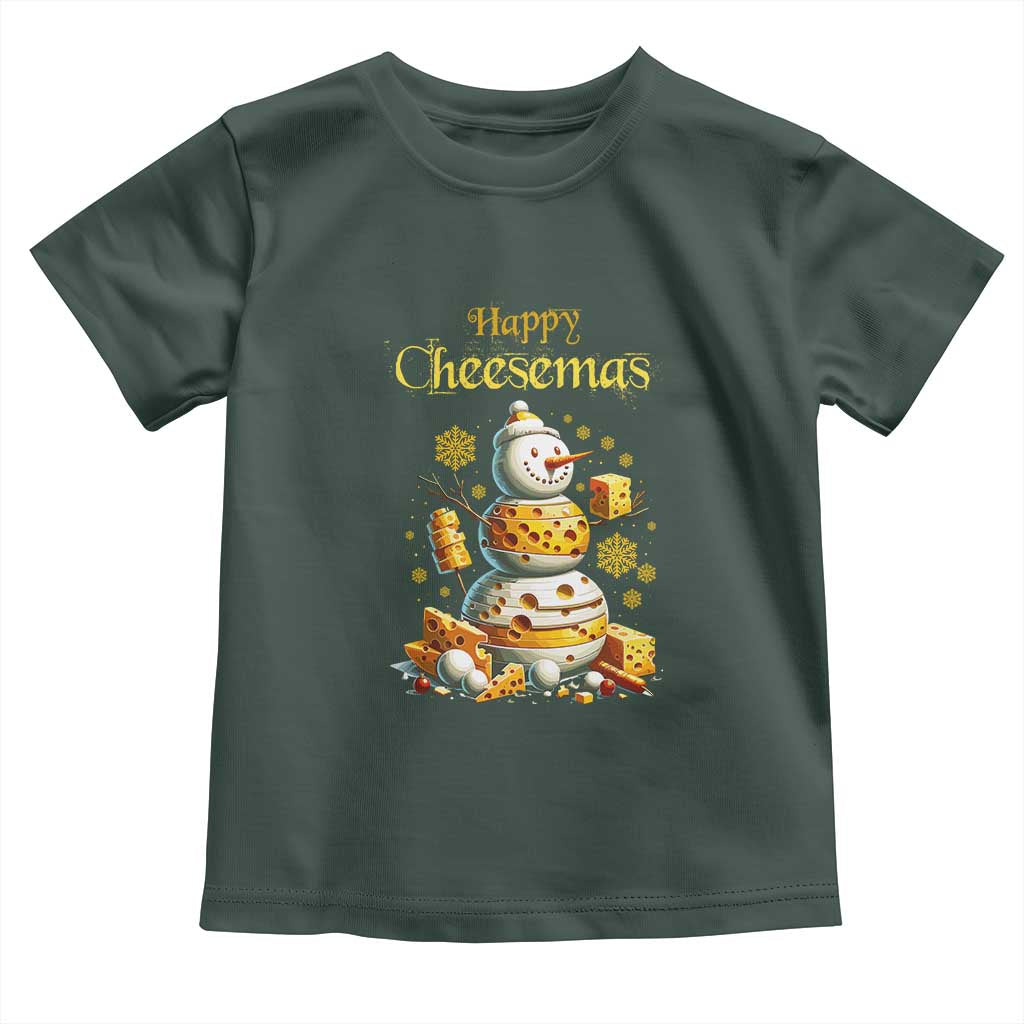 Christmas Cheese Lover Toddler T Shirt Happy Cheesemas Merry Xmas