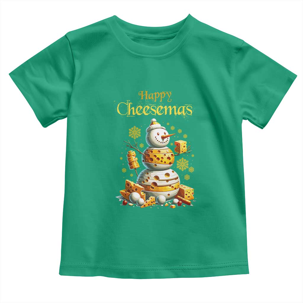 Christmas Cheese Lover Toddler T Shirt Happy Cheesemas Merry Xmas