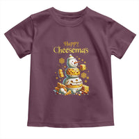 Christmas Cheese Lover Toddler T Shirt Happy Cheesemas Merry Xmas