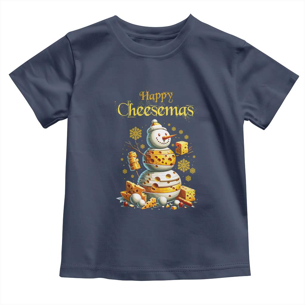 Christmas Cheese Lover Toddler T Shirt Happy Cheesemas Merry Xmas
