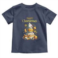 Christmas Cheese Lover Toddler T Shirt Happy Cheesemas Merry Xmas