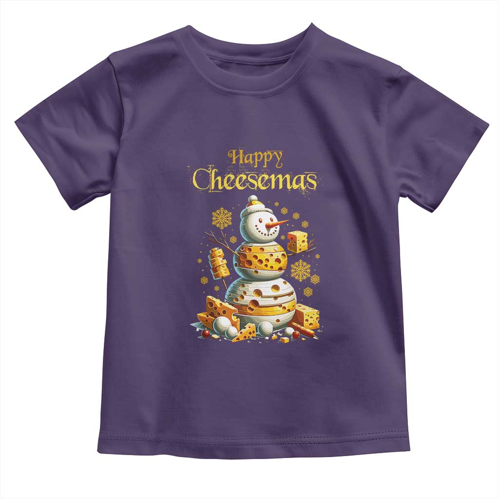 Christmas Cheese Lover Toddler T Shirt Happy Cheesemas Merry Xmas