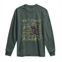 American Veteran Long Sleeve Shirt Of The US Army Camouflage Flag