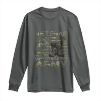 American Veteran Long Sleeve Shirt Of The US Army Camouflage Flag