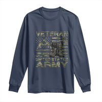 American Veteran Long Sleeve Shirt Of The US Army Camouflage Flag