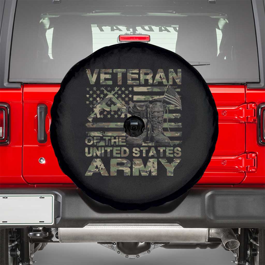 American Veteran Spare Tire Cover Of The US Army Camouflage Flag