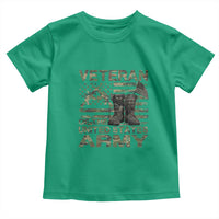 American Veteran Toddler T Shirt Of The US Army Camouflage Flag