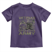 American Veteran Toddler T Shirt Of The US Army Camouflage Flag