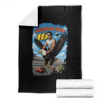 Patriotic Americanana Speed Legend 16 Tribute Throw Blanket American Hero Bald Eagle Speedway Memorial - Wonder Print Shop