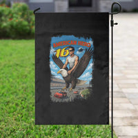 Patriotic Americanana Speed Legend 16 Tribute Garden Flag American Hero Bald Eagle Speedway Memorial - Wonder Print Shop
