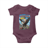 Patriotic Americanana Speed Legend 16 Tribute Baby Onesie American Hero Bald Eagle Speedway Memorial - Wonder Print Shop