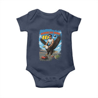 Patriotic Americanana Speed Legend 16 Tribute Baby Onesie American Hero Bald Eagle Speedway Memorial - Wonder Print Shop
