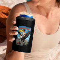 Patriotic Americanana Speed Legend 16 Tribute 4 in 1 Can Cooler Tumbler American Hero Bald Eagle Speedway Memorial - Wonder Print Shop