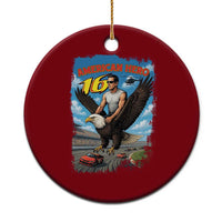 Patriotic Americanana Speed Legend 16 Tribute Ceramic Ornament American Hero Bald Eagle Speedway Memorial - Wonder Print Shop